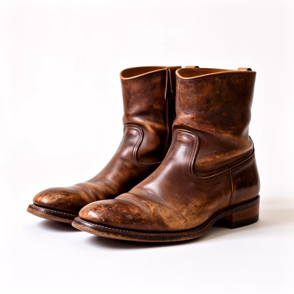 1972 vintage leather Chelsea boots from Spain,side profile